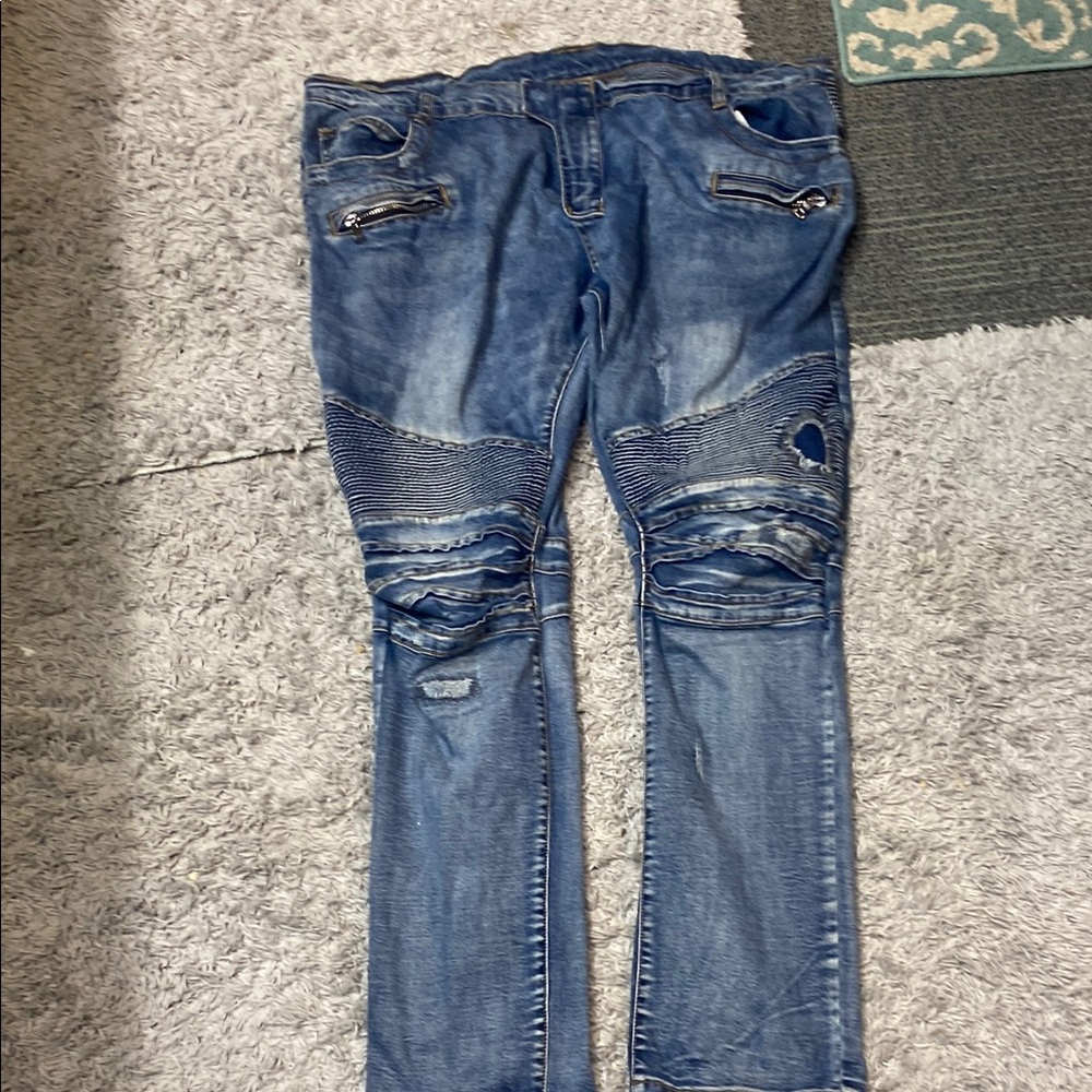 Balmain paris jeans size40 x42 extra zippers authentic
